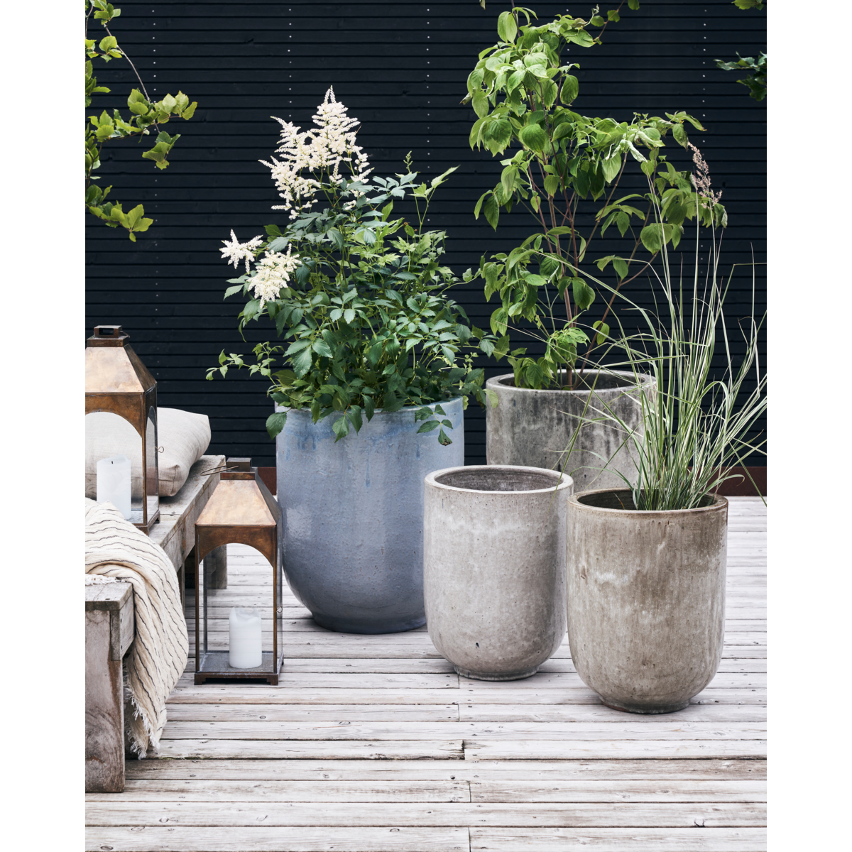 Talo-lääkäri Herb Pot, Pho, Grey-S :, H: 45 cm, Dia: 35 cm, M :, H: 55 cm, Dia: 45 cm