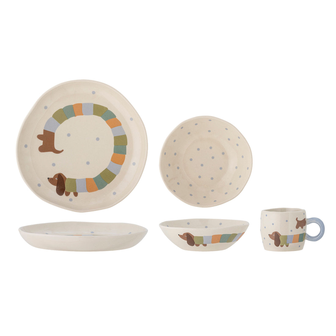 Bloomingville Mini Charlie Stud Set, Sininen, Stoneware