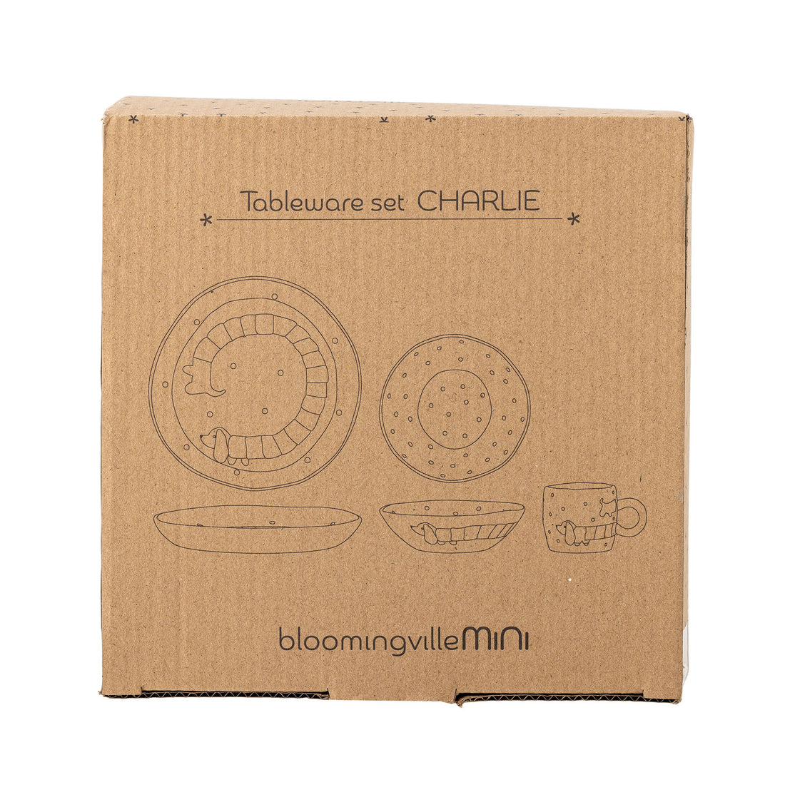 Bloomingville Mini Charlie Stud Set, Sininen, Stoneware