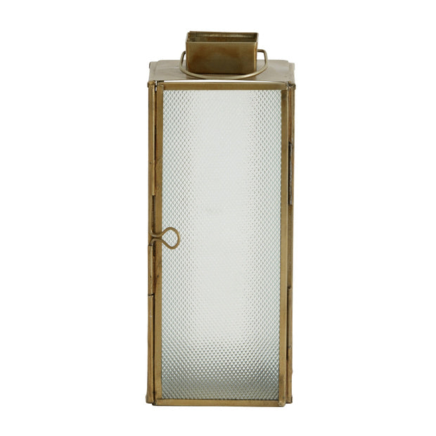 Nordal Brass Lantern huurrettu lasi suuri H21 cm