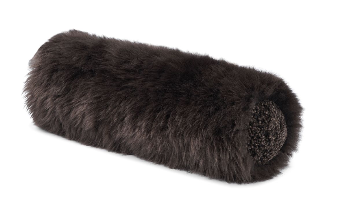 Bolster -tyyny | Pitkät ja lyhyet hiukset | Uuden -Seelannin lammasnahka | D20xl52 cm