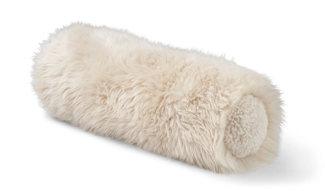 Bolster -tyyny | Pitkät ja lyhyet hiukset | Uuden -Seelannin lammasnahka | D20xl52 cm