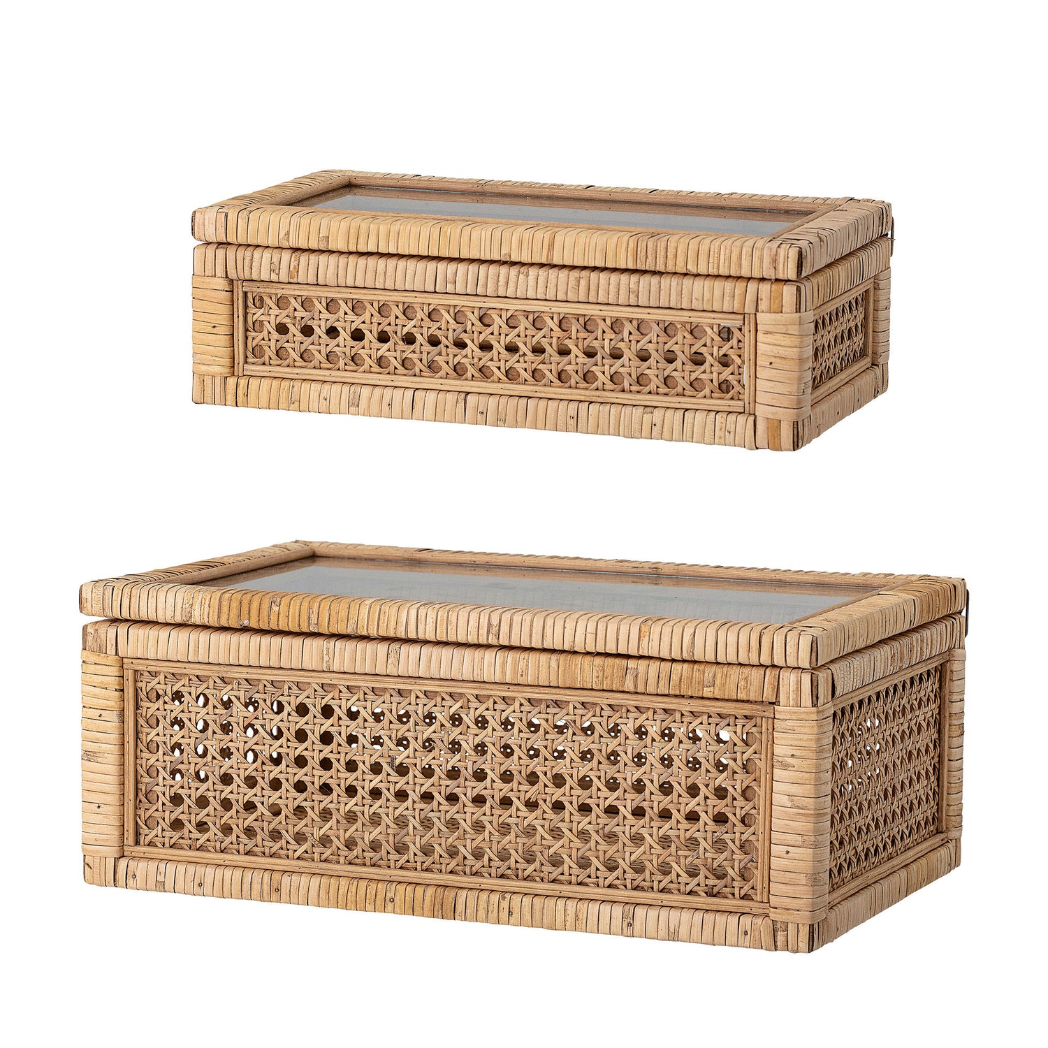 Bloomingville Lally Box w/Lid, luonto, rottinki