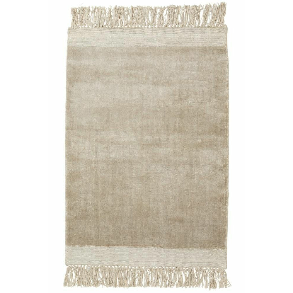 Nordal FILUCA kiiltävä matto hapsuilla - 160x240 - beige