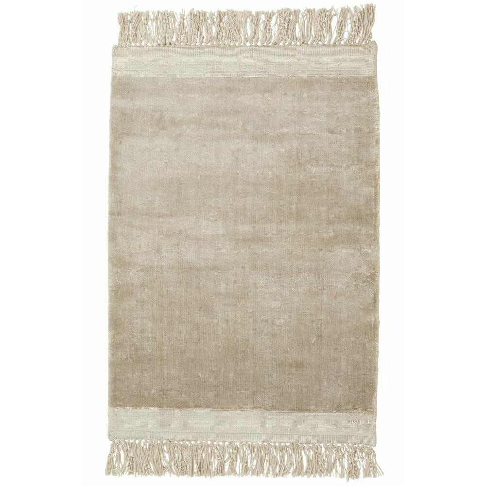 Nordal FILUCA kiiltävä matto hapsuilla - 200x290 - beige