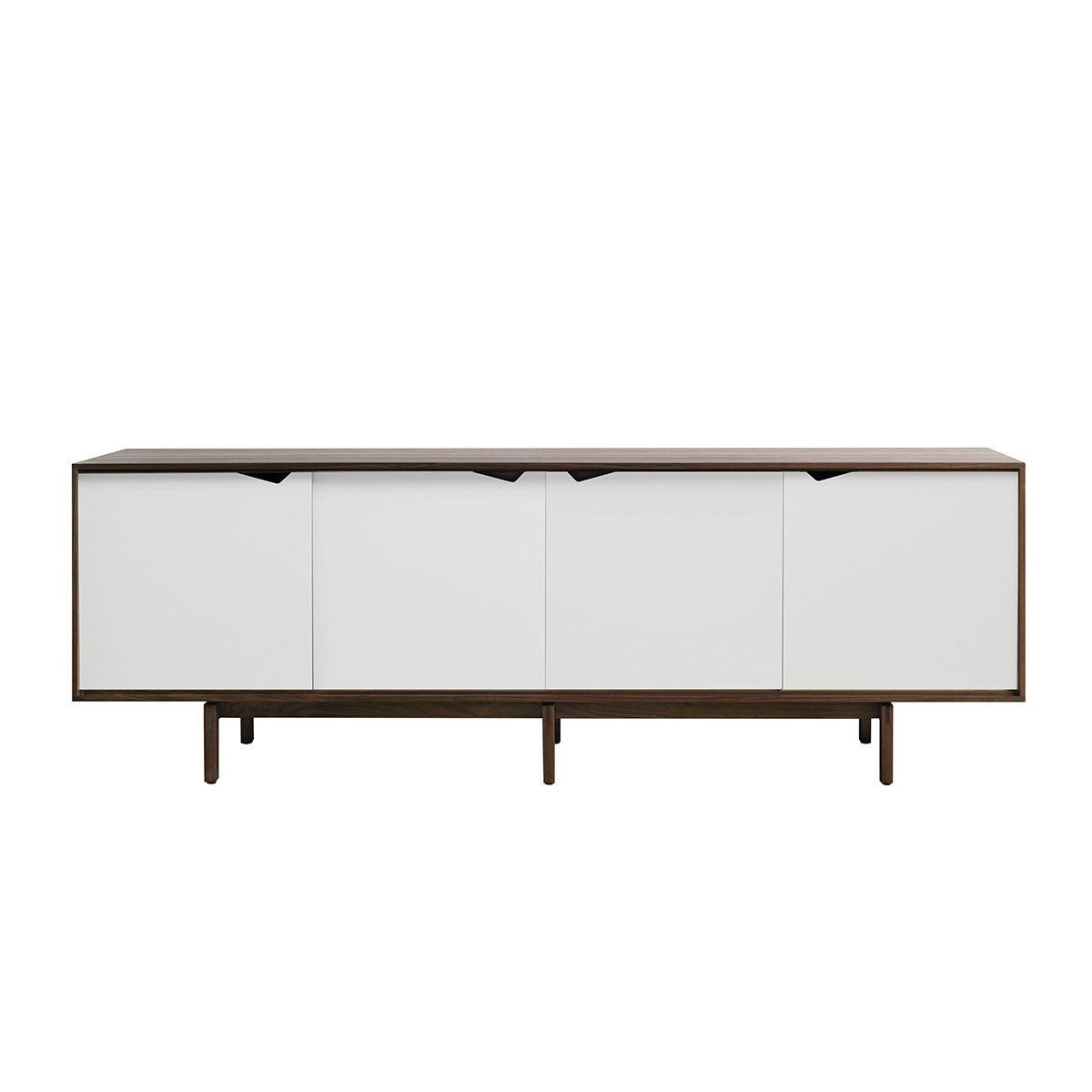 Andersen Furniture - S1 sideboard - L200xD50xH68 cm - valnød med hvide låger - Andersen Furniture - DesignGaragen.dk