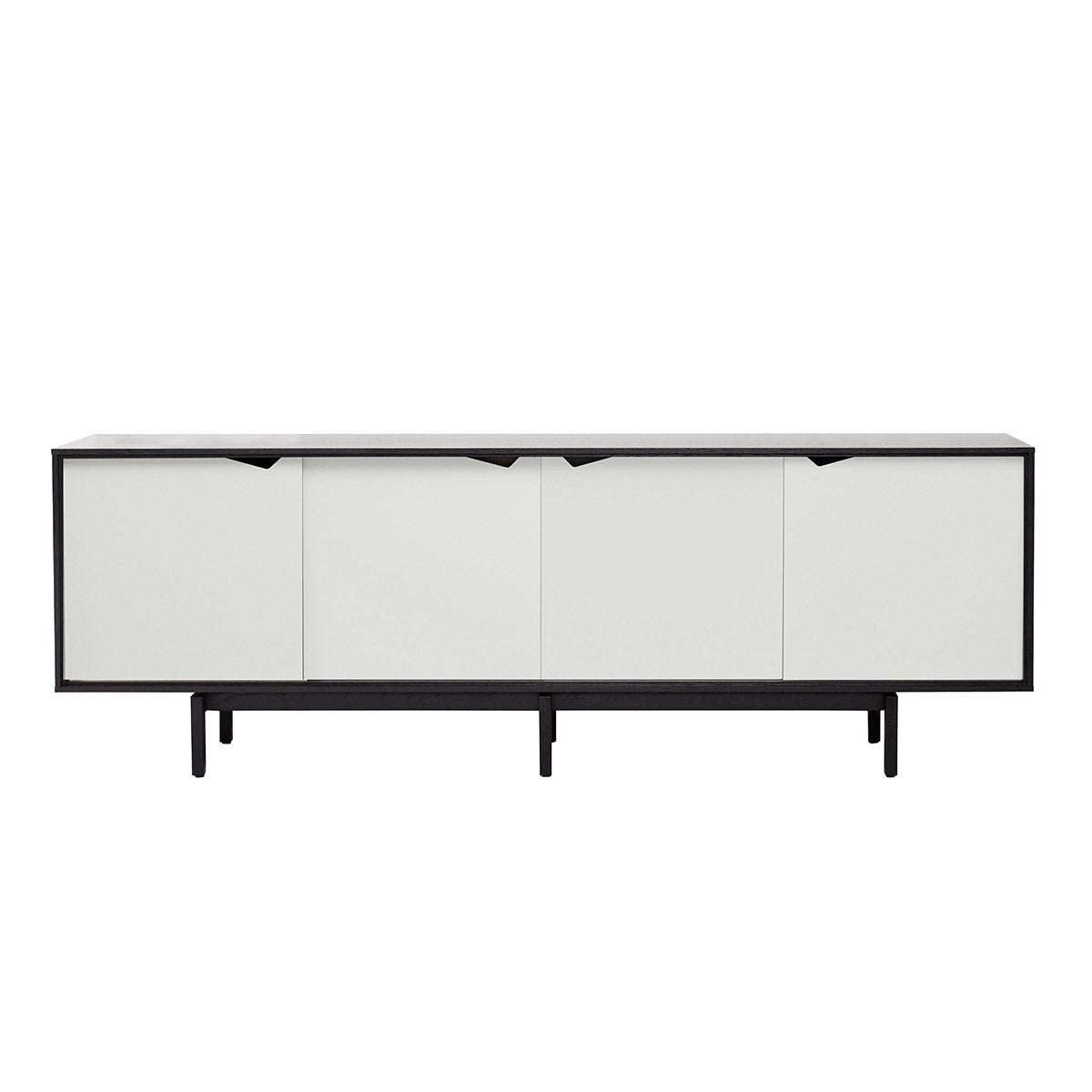 Andersen Furniture - S1 sideboard - L200xD50xH68 cm - sort med hvide låger - Andersen Furniture - DesignGaragen.dk