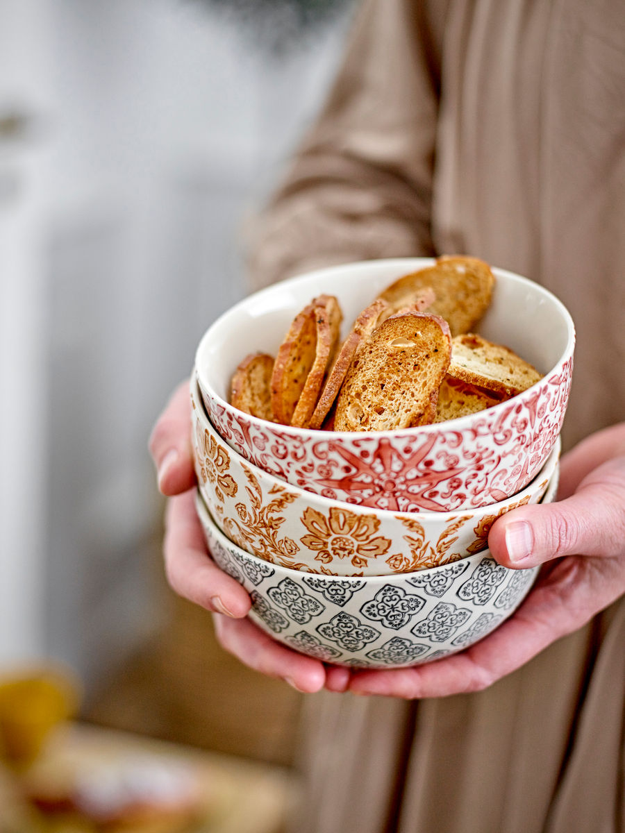 Bloomingville Genia Bowl, Brown, Stoneward