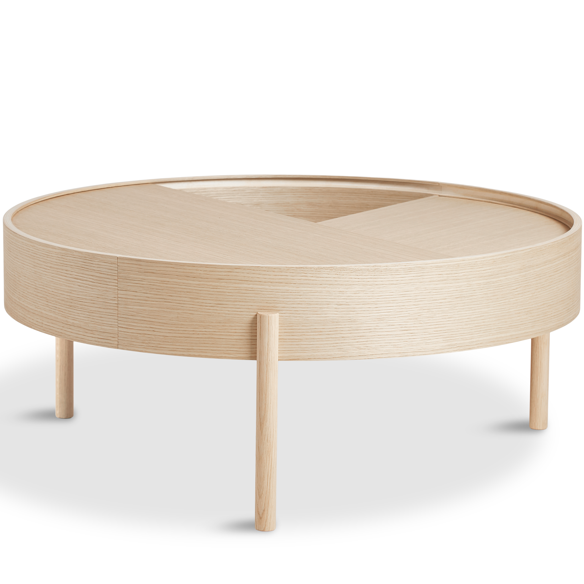 WOUD - Arc coffee table (89 cm) - White pigmented ash - WOUD - DesignGaragen.dk