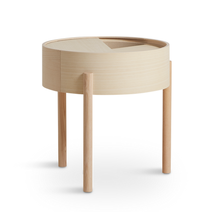 WOUD - Arc side table (42 cm) - White pigmented ash - WOUD - DesignGaragen.dk