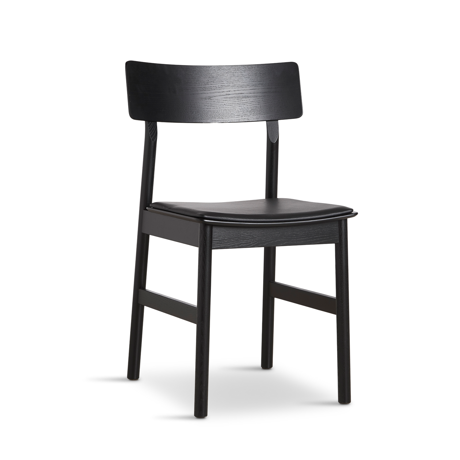 WOUD - Pause dining chair 2.0 - Black w/leather - WOUD - DesignGaragen.dk