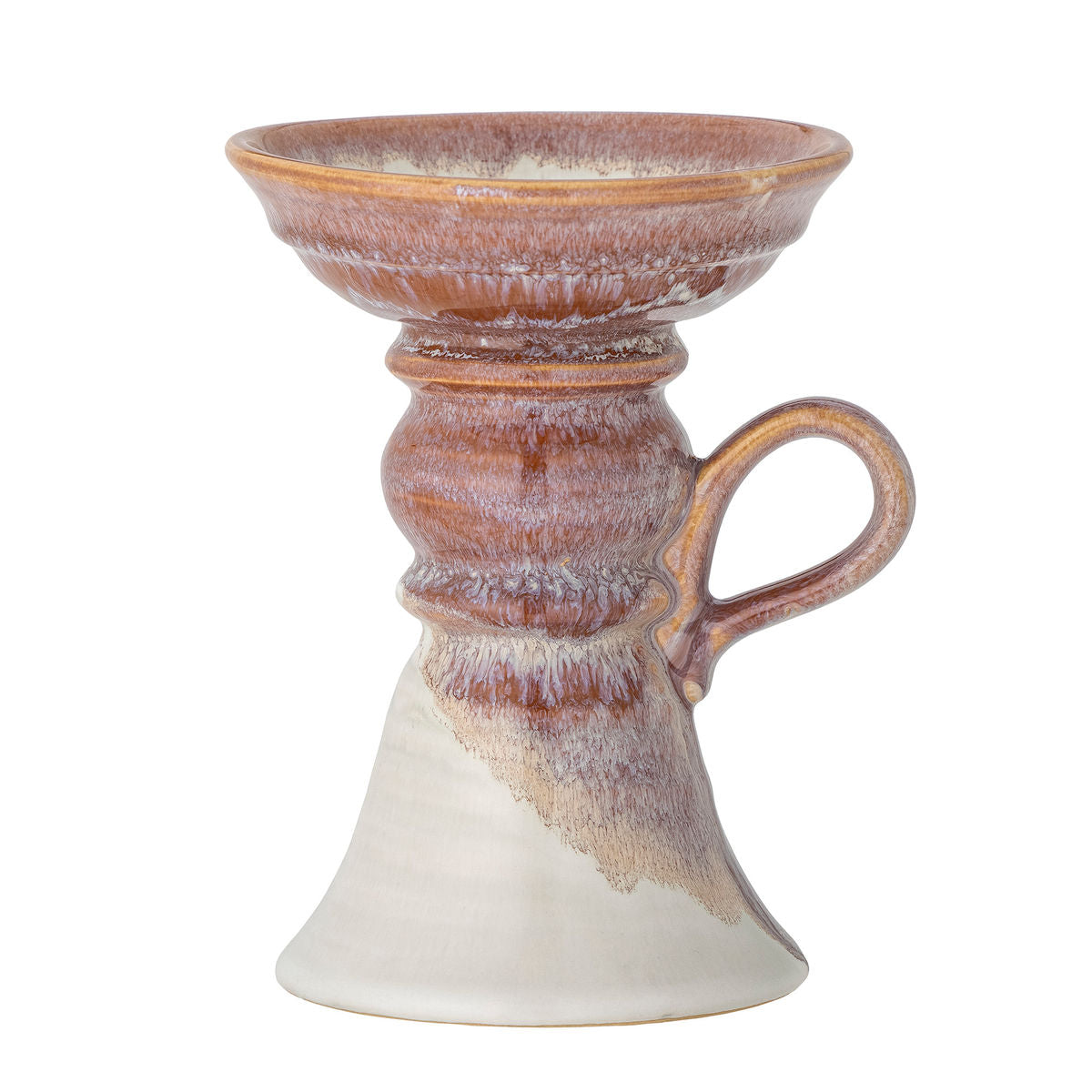 Bloomingville Soreyah Candlestick, Pink, Stoneward