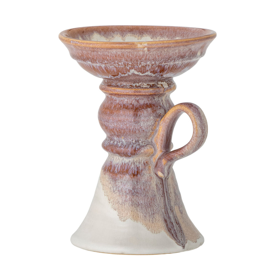 Bloomingville Soreyah Candlestick, Pink, Stoneward