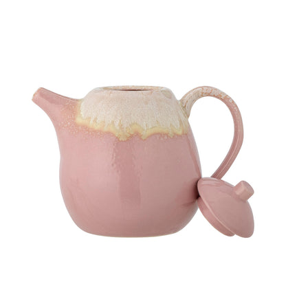 Bloomingville Louisa Teapot, Rosa, Stoneward