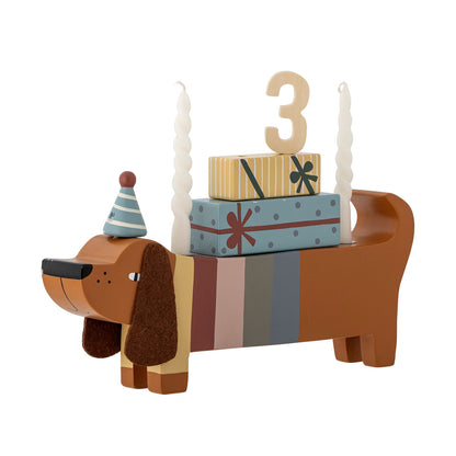 Bloomingville Mini Charlie Birthday Decoration, Brown, FSC®100%, Lotus