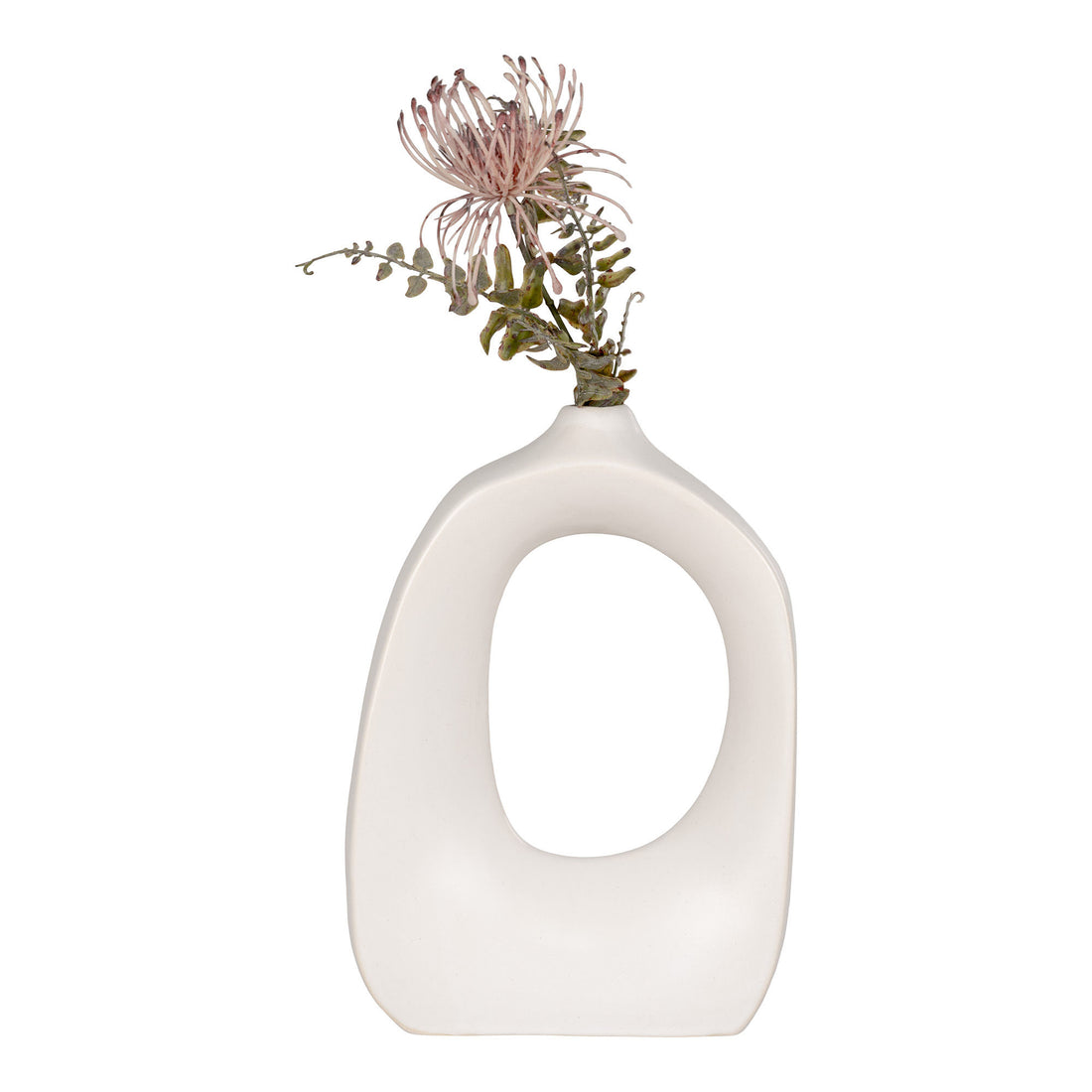 Vase - Vase i keramik, hvid, organisk form, 19x9x28,5 cm - House Nordic - DesignGaragen.dk