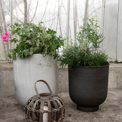 Talo-lääkäri Herb Pot, Pho, Grey-S :, H: 45 cm, Dia: 35 cm, M :, H: 55 cm, Dia: 45 cm