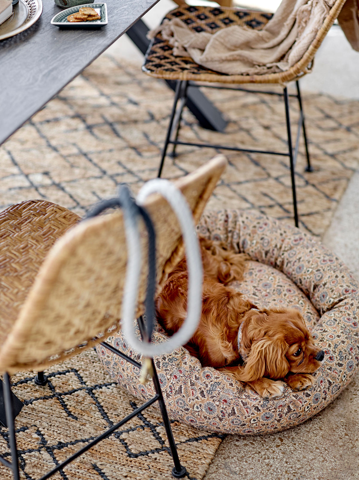 Bloomingville Vittoria koiran sänky, ruskea, puuvilla