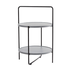 Tray table - ø46 cm - black frame - grey - Andersen Furniture - DesignGaragen.dk